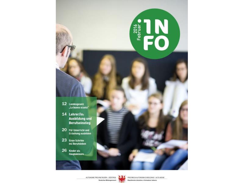 INFO Februar 2016: Beruf Lehrer/in - Ausbildung und Berufseinstieg