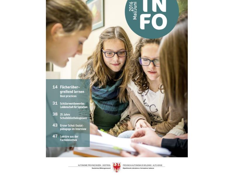 INFO Mai-Juni 2016: Fächerübergreifendes Lernen - best practices
