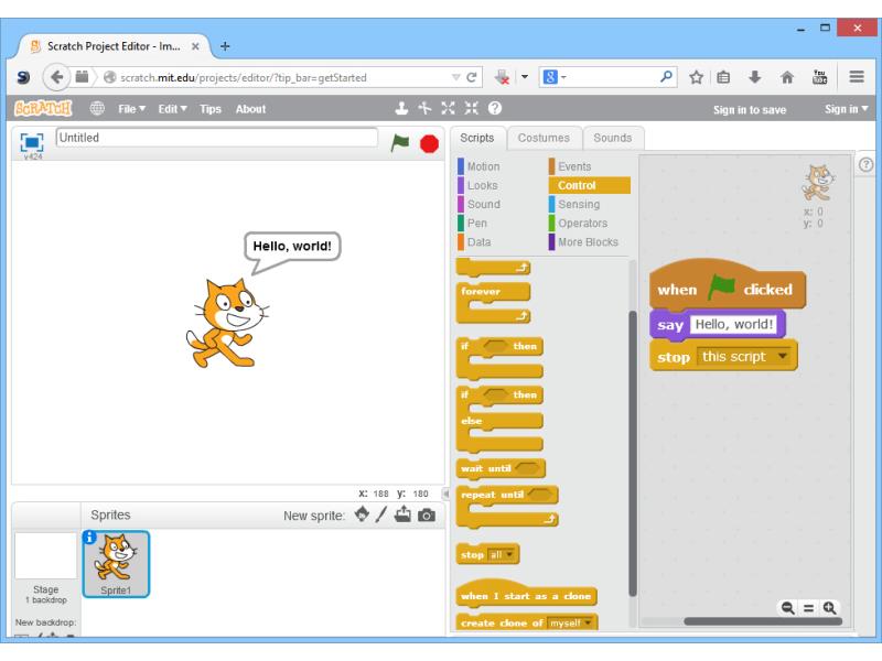 Programming in Scratch: a free online course for kids and girls